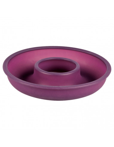 Tradineur - Molde savarin de silicona coleccion violett 25 x 5 cm. Recipiente repostería, cocina, apto para horno, microondas y