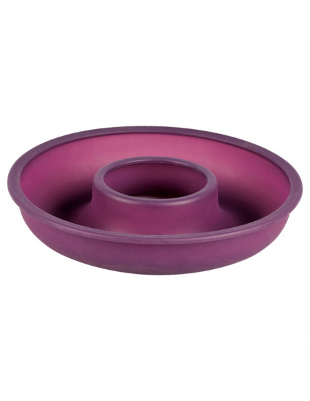 Tradineur - Molde savarin de silicona coleccion violett 25 x 5 cm. Recipiente repostería, cocina, apto para horno, microondas y