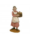 Tradineur - Pack de 4 figuras, campesinos y pastor para belén navideño 8 cm, durexina, figuras decorativas nacimiento, pesebre,