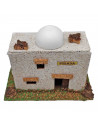 Tradineur - Posada mora de corcho y resina para belén navideño 12 x 15,5 x 9 cm, casa, taberna decorativa de pueblo, aldea para