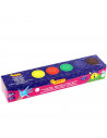 Jovi - Pintura de dedos 35 ml, 5 uds, botes de pintura lavable para niños, colores intensos, secado rápido, aplicación directa,