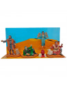 Tradineur - Set de 5 figuras anunciación para belén navideño 10 cm, durexina, figuras decorativas nacimiento, campesinos, ángel,