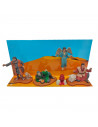 Tradineur - Set de 5 figuras anunciación para belén navideño 10 cm, durexina, figuras decorativas nacimiento, campesinos, ángel,