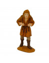 Tradineur - Set 4 figuras de campesinos para belén navideño 8 cm, durexina, figuras decorativas nacimiento, pesebre, navidad, de