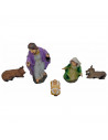 Tradineur - Figuras nacimiento niño Jesús, Virgen María, José, 15 cm, marmolina y resina fina, figuras decorativas belén navideñ