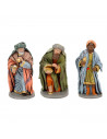 Tradineur - Set básico de figuras de belén navideño 10 cm, 11 piezas, marmolina, figuras decorativas nacimiento Jesús, Virgen Ma