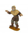 Tradineur - Set de 5 figuras belén navideño anunciación 4 y 5 cm, durexina, figuras decorativas nacimiento, campesinos, ángel, p