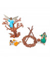 Tradineur - Figuras anunciación con ángel para belén navideño 7 cm, durexina, figuras decorativas nacimiento, pesebre, navidad,