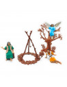Tradineur - Figuras anunciación con ángel para belén navideño 7 cm, durexina, figuras decorativas nacimiento, pesebre, navidad,