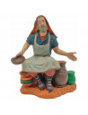 Tradineur - Figura de alfarero para belén navideño 11 x 9,5 x 5,5 cm, durexina, figura artesano decorativa nacimiento, pesebre,