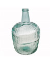 Tradineur - Garrafa de vidrio rayado sin tapón, botella de cristal a rayas para almacenar bebidas, agua, vino (8 litros, 36 x 23