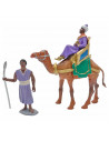 Tradineur - Figuras de reyes magos, camellos y pajes para belén navideño 12 y 7 cm, durexina, figuras decorativas nacimiento, pe