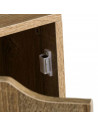 Estantería con 4 estantes y 2 puertas de madera MDF marrón 119 x 30 x 29 cm, mueble almacenamiento para oficina, dormitorio, sal