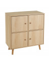 Aparador con 4 puertas y patas, madera MDF, 70 x 35 x 78,6 cm, mueble almacenamiento para dormitorio, salón, mobiliario de almac