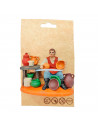 Tradineur - Figura de alfarero para belén navideño 7,3 x 8,7 x 4,2 cm, durexina, figura decorativa nacimiento, pesebre, navidad,