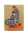 Tradineur - Figura de afilador para belén navideño 9 x 6,5 x 4 cm, durexina, figura de oficios decorativa nacimiento, pesebre, n