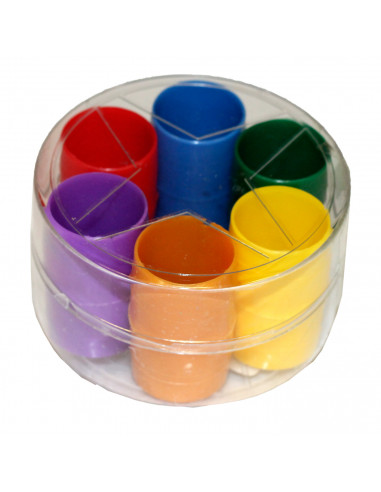 Tradineur - Set 6 cubiletes y fichas de parchís, dados y estuche de plástico, accesorios juegos de mesa, tradicional, desarrollo