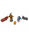 Tradineur - Figuras de nacimiento para belén navideño 10 cm, durexina, Jesús, virgen María, José, buey y mula, figuras decorativ