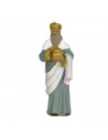 Tradineur - Figuras de reyes magos adorando para belén navideño 9,5 cm, durexina, figuras decorativas nacimiento, pesebre, navid