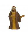 Tradineur - Figuras de reyes magos adorando para belén navideño 9,5 cm, durexina, figuras decorativas nacimiento, pesebre, navid