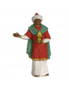 Tradineur - Figuras de reyes magos adorando para belén navideño 9,5 cm, durexina, figuras decorativas nacimiento, pesebre, navid