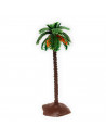 Tradineur - Palmera con dátiles decorativa 12 x 4,5 cm, resina, árbol artificial en miniatura para crear escenarios decorativos,