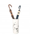 Paragüero metálico redondo diseño de mariposas 49 x 19,5 cm, estilo moderno, soporte para paraguas con recipiente de plástico, i