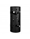 Paragüero metálico redondo diseño de gotas y paraguas 49 x 19,5 cm, soporte para paraguas con recipiente de plástico, ideal para