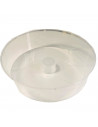 Paragüero blanco redondo de metal, diseño de gotas, 49 x 19,5 cm, soporte para paraguas con recipiente de plástico, estilo moder