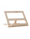 Atril porta libros de madera de pino 20 x 27 cm, soporte de libros plegable, ideal para leer, estudiar, colocar libros de cocina