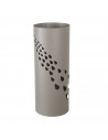 Paragüero beige redondo de metal, diseño de gotas, 49 x 19,5 cm, soporte para paraguas con recipiente de plástico, estilo modern