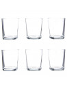 Tradineur - Set de 6 vasos de cristal 295 ml, modelo París, juego de vasos clásicos para agua, bebidas, 8 x 9 cm, resistentes, l