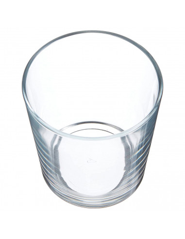 Tradineur - Set de 6 vasos de cristal 295 ml, modelo París, juego de vasos clásicos para agua, bebidas, 8 x 9 cm, resistentes, l