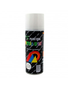 Paintusa - Bote de pintura en spray blanco nieve A37 200 ml, válido para multitud de superficies de interior y exterior: madera,