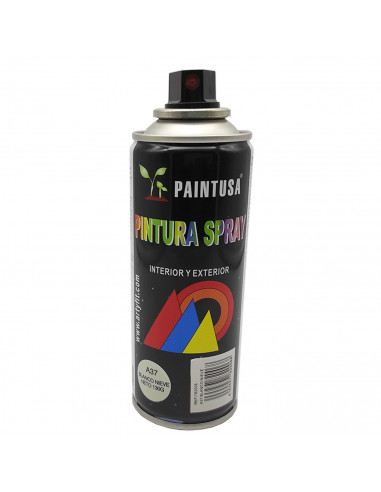 Paintusa - Bote de pintura en spray blanco nieve A37 200 ml, válido para multitud de superficies de interior y exterior: madera,
