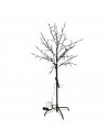 Árbol decorativo con bolas, 100 luces LED, luz cálida, uso exterior, 8 funciones, 120 cm, metal y plástico, decoración de navida