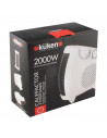Tradineur - Calefactor küken horizontal y vertical 2000 W, calefactor de aire eléctrico de baño, termostato regulable, 2 niveles