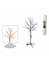 Árbol decorativo con bolas, 100 luces LED, luz cálida, uso exterior, 8 funciones, 120 cm, metal y plástico, decoración de navida