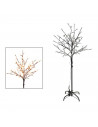 Árbol decorativo con flores, 120 luces LED, luz cálida, uso exterior, 8 funciones, 150 cm, metal y plástico, decoración de navid