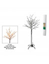 Árbol decorativo con flores, 120 luces LED, luz cálida, uso exterior, 8 funciones, 150 cm, metal y plástico, decoración de navid