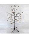 Árbol decorativo con bolas, 150 luces LED, luz cálida, uso exterior, 8 funciones, 180 cm, metal y plástico, decoración de navida