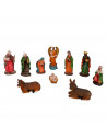 Set de 10 figuras del nacimiento para belén 14 cm, resina, niño Jesús, virgen María, José, buey, mula, reyes magos... figuras de