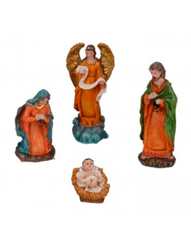 Set de 10 figuras del nacimiento para belén 14 cm, resina, niño Jesús, virgen María, José, buey, mula, reyes magos... figuras de
