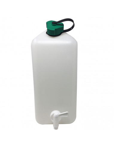 Tanque de agua 10 litros con grifo, 35 x 15 x 29 cm, bidón, garrafa, jarra, dispensador de agua, bebidas, recipiente, contenedor