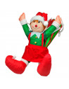 Elfa en paracaídas de 54 cm, muñeco decorativo de navidad, regalo original, decoración festiva salón, dormitorio, balcón, ventan