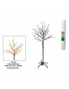 Árbol decorativo con flores, 100 luces LED, luz cálida, uso exterior, 8 funciones, 120 cm, metal y plástico, decoración de navid