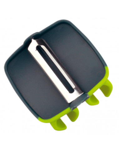 Tradineur - Pelador de patatas para dedos acero inoxidable 6 x 3 cm, pelapatatas, utensilio de cocina pelar verduras, vegetales
