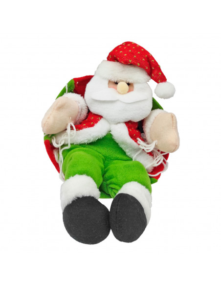 Papá Noel en paracaídas de 50 cm, poliéster, santa klaus, muñeco decorativo de navidad, regalo original, decoración festiva saló