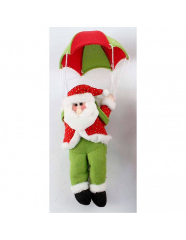 Papá Noel en paracaídas de 50 cm, poliéster, santa klaus, muñeco decorativo de navidad, regalo original, decoración festiva saló
