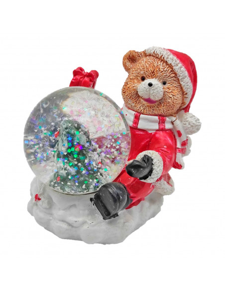Bola de nieve de cristal con figura de resina 7,5 x 7 x 6 cm, globo de nieve, decoración del hogar, adorno, regalo, coleccionabl